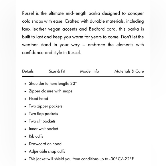 NWT $270 NOIZE Russel Mid Length Heavy Parka sz XL - Picture 6 of 12